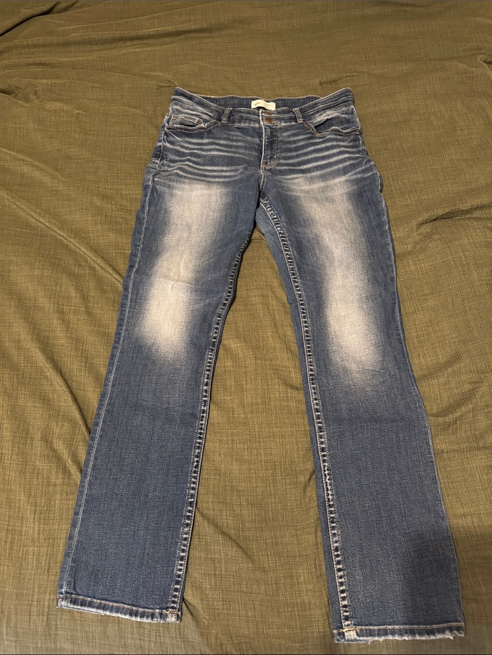 BKE Women’s Blue Washed Flare Jeans
